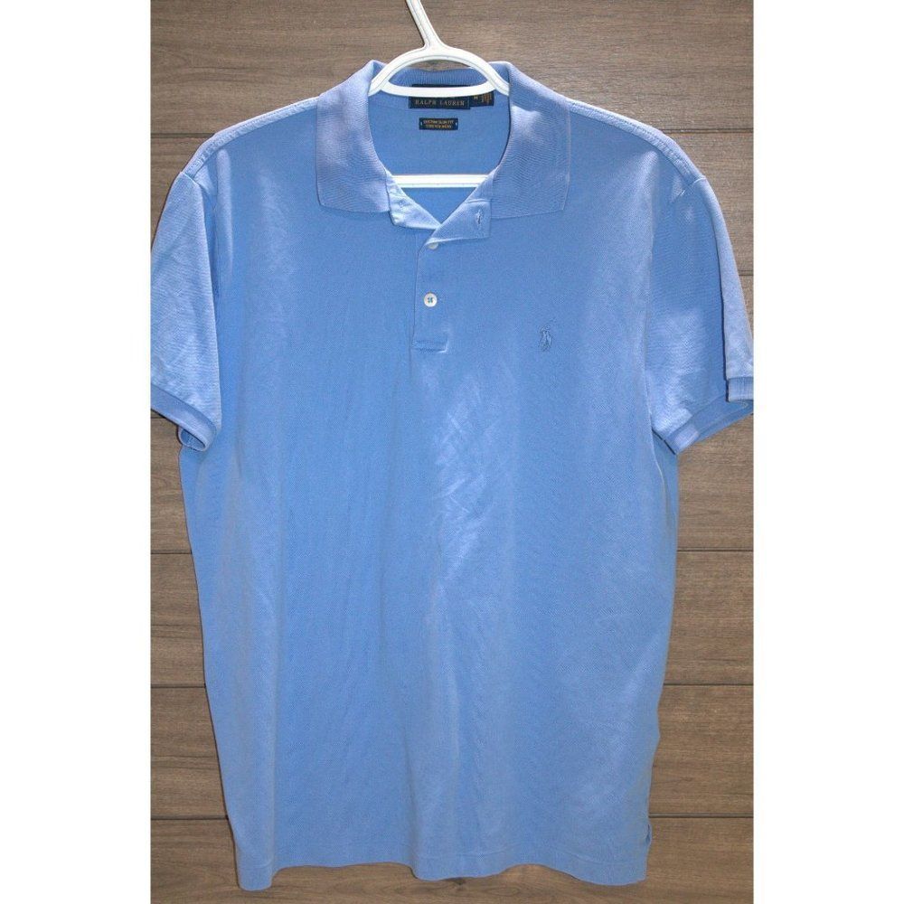 Ralph Lauren Polo Light Blue Polo w/ Small Blue Pony size Medium